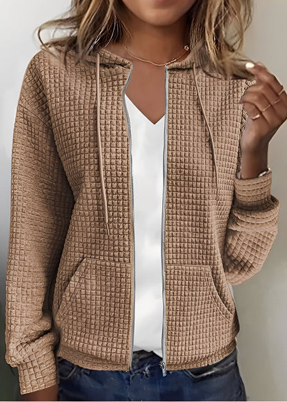 Katherine - Stilvoller Cardigan mit Kapuze und Taschen für Damen