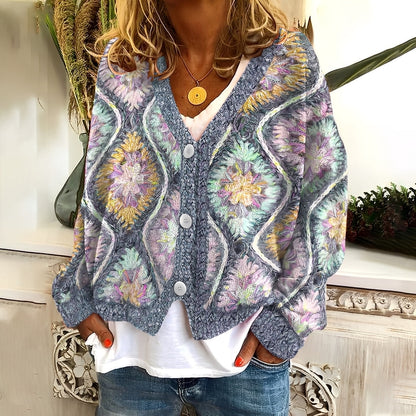 Nydia - Gemütlicher, weicher Damenpullover mit Muster