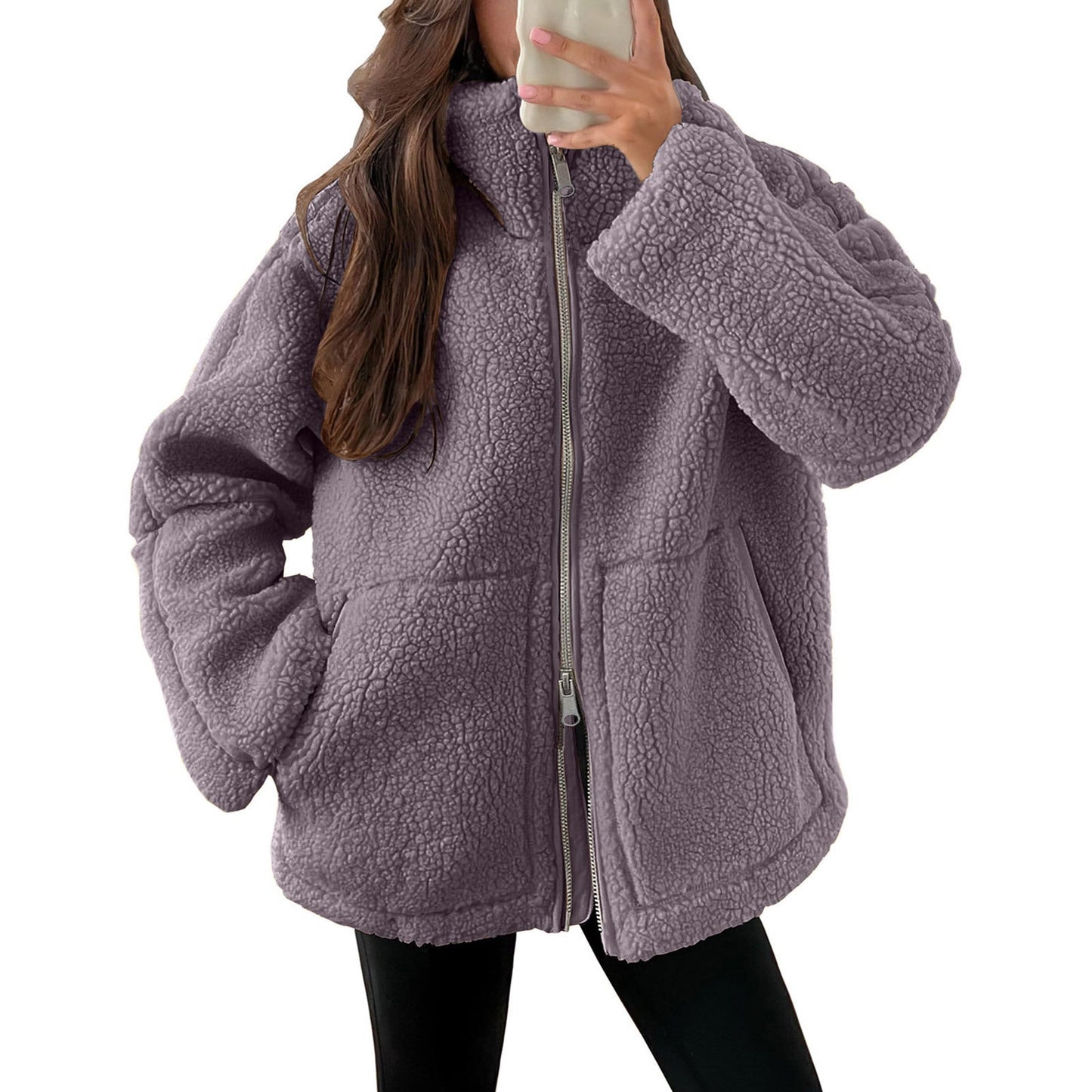 Evangelina - Bequeme Damenjacke aus weichem Teddy-Material