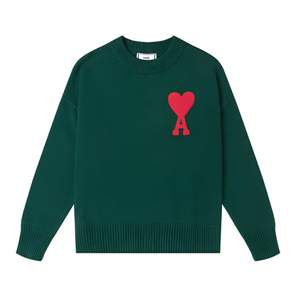 Darden - Einfacher Herrensweater mit Herzdesign