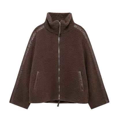 Quincy - Bequemer Damen-Wollmantel mit hohem Kragen