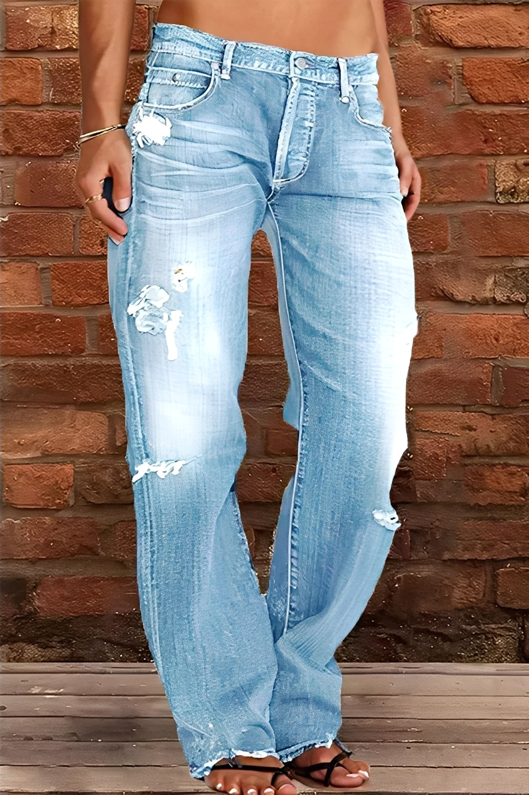 Demetria - Klassische Damenjeans mit niedrigem Bund