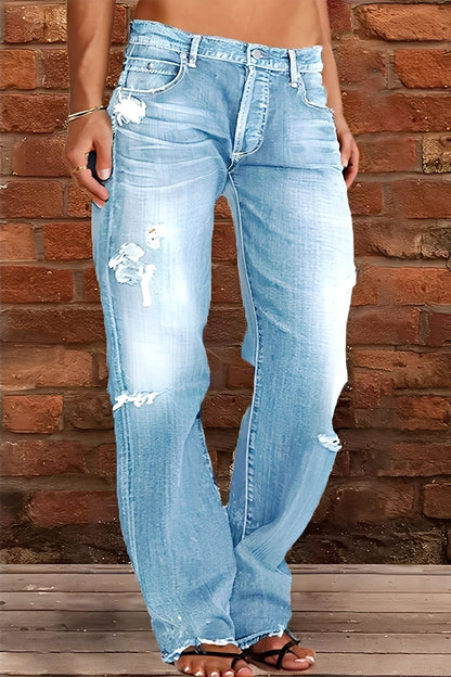 Demetria - Klassische Damenjeans mit niedrigem Bund