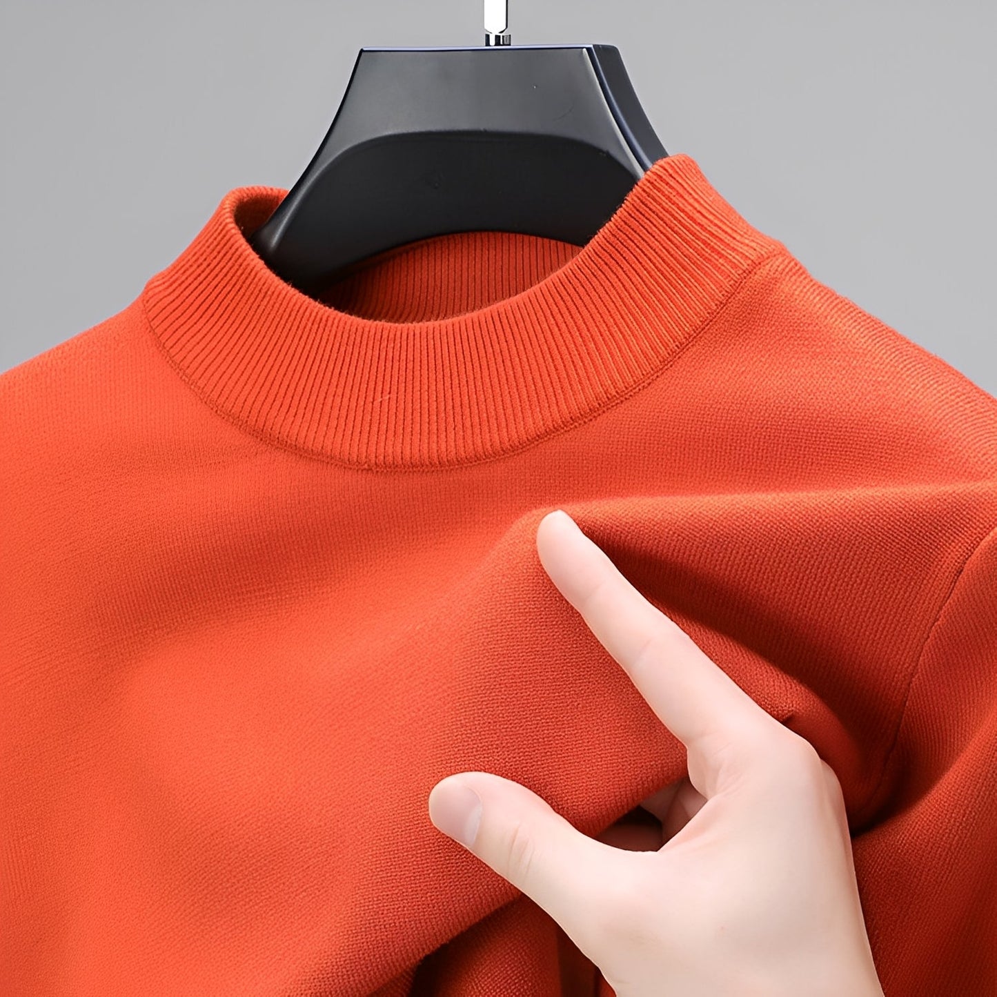 Davis - Bequemer Kaschmirpullover mit Saum für Herren