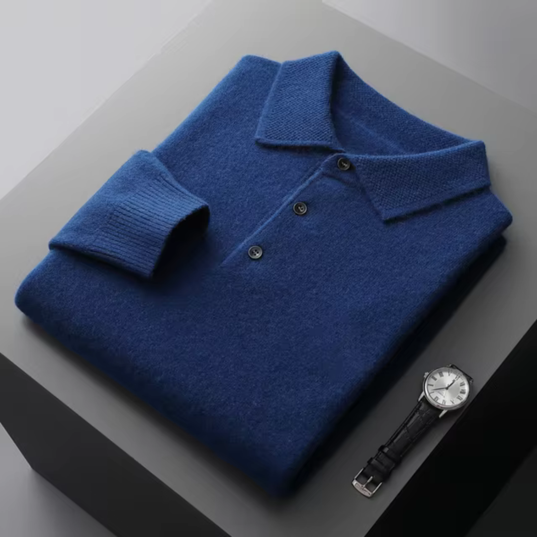Louis - Langarm-Poloshirt
