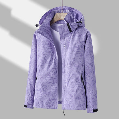 Emmaline - Stilvolle Damen-Outdoor-Jacke mit Muster und Kapuze