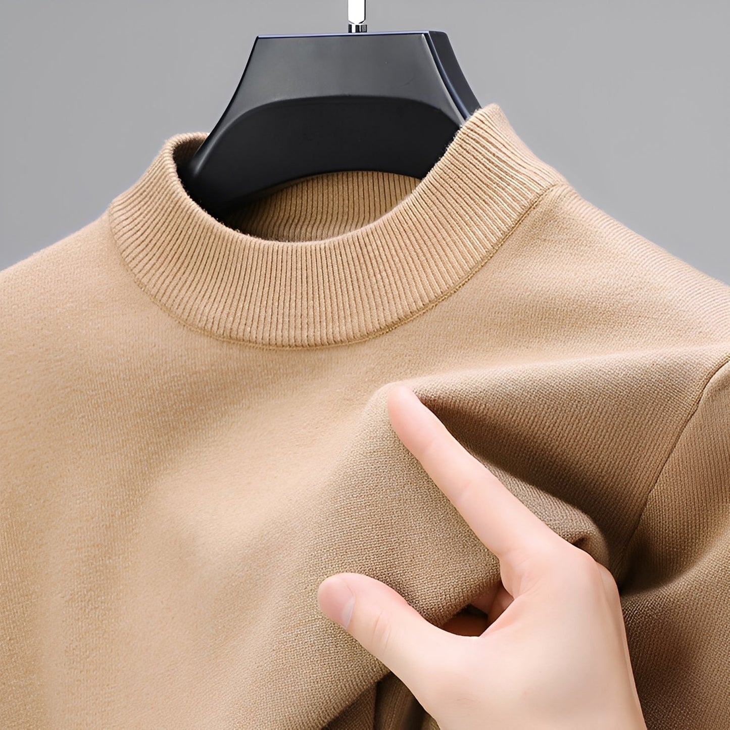 Davis - Bequemer Kaschmirpullover mit Saum für Herren