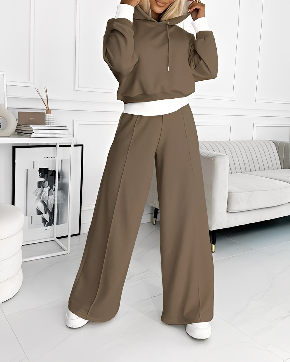 Paulina - Elegantes Damen-Kapuzen-Trainingsanzug-Set