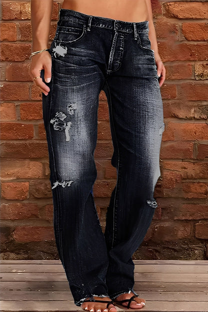Demetria - Klassische Damenjeans mit niedrigem Bund