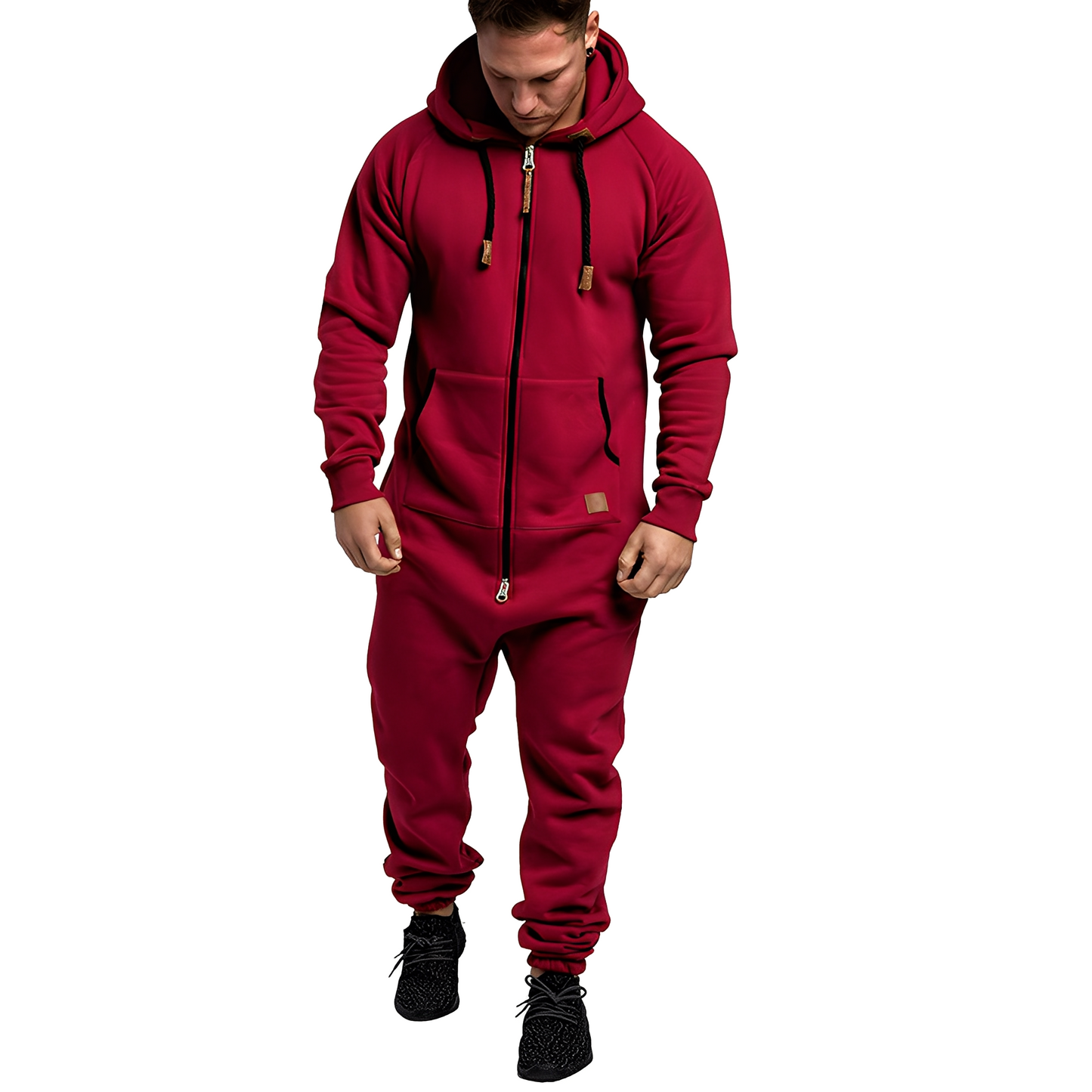 Benson - Gemütlicher Herren-Fleece-Overall mit Kapuze