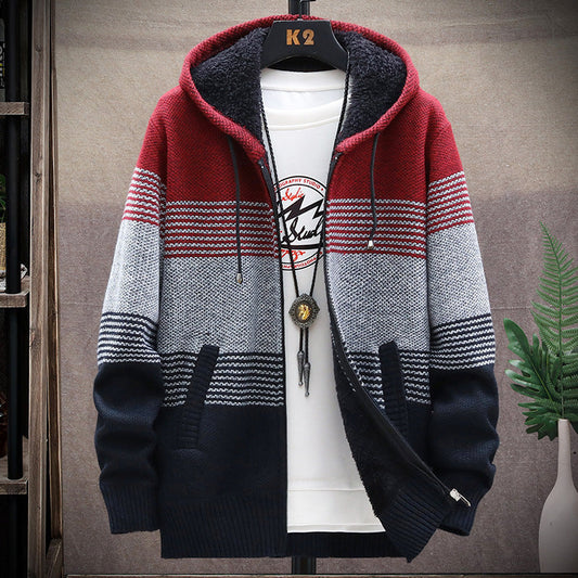 Dawson - Herren-Hoodie-Mantel lang