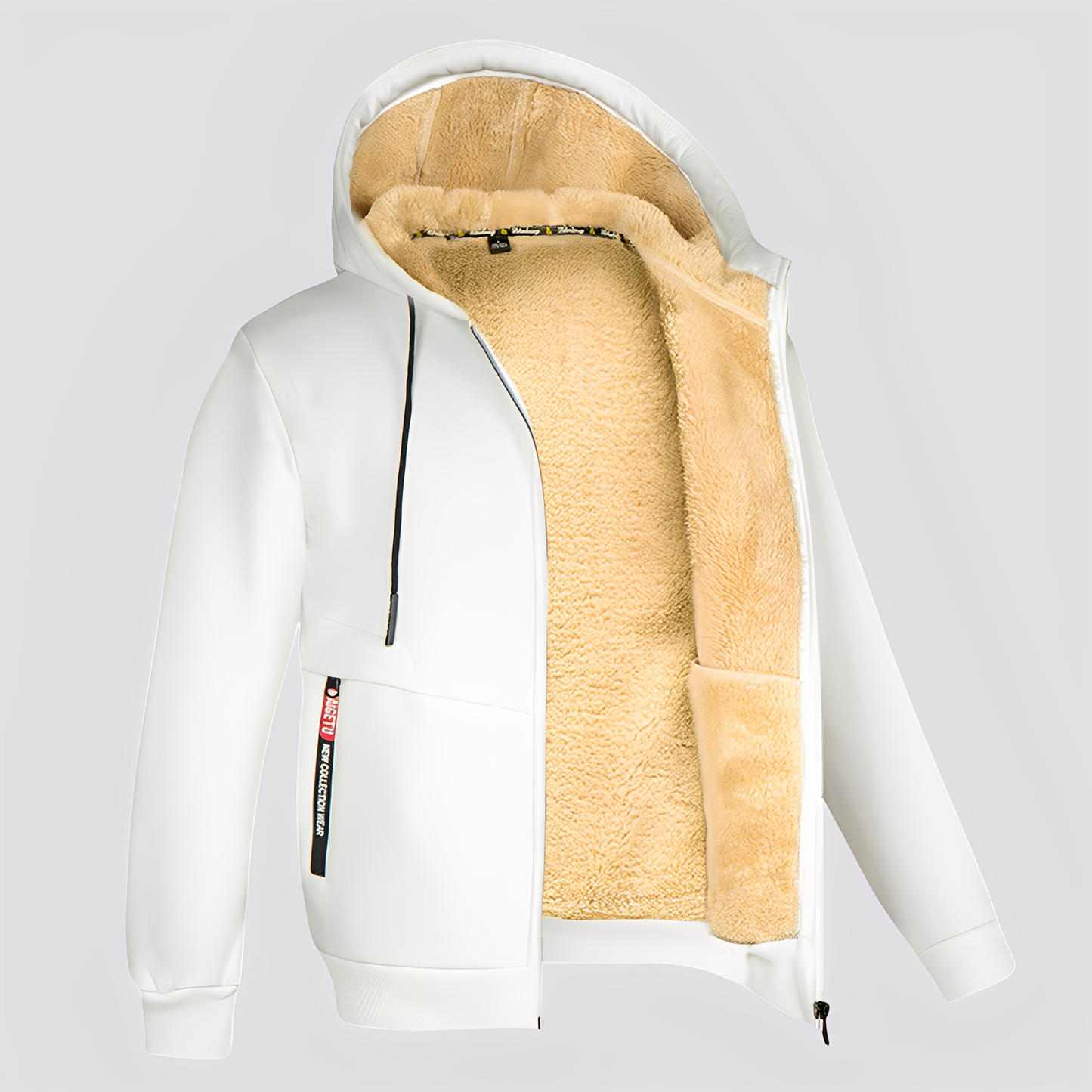 Waldo - Einfacher Herren-Hoodie mit Fleece-Innenfutter