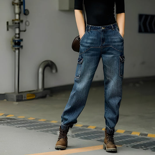Kristal - Damenjeans aus Baumwolle mit vielen Taschen
