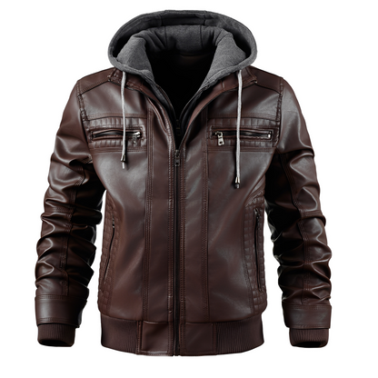 Morley - Klassische Herren-Kapuzenlederjacke