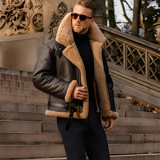 Leandro – Robuste Herrenlederjacke