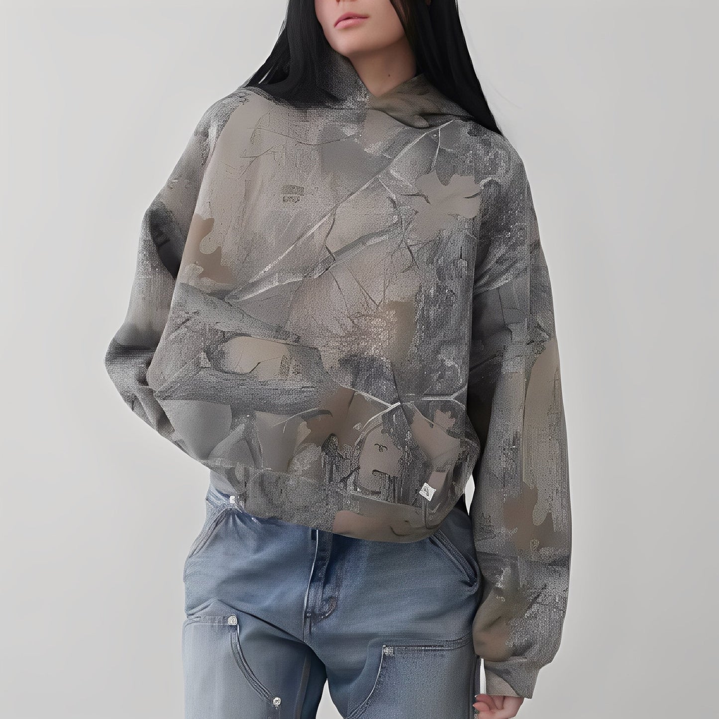 Anya - Bequemer Tarnmuster-Hoodie