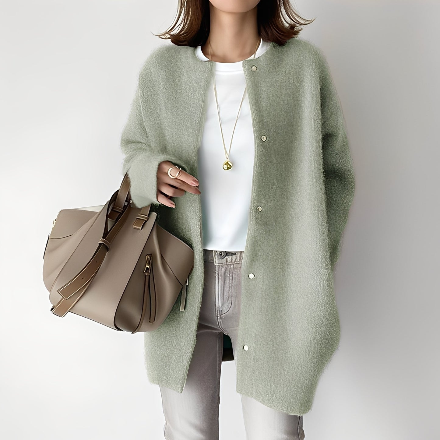 Dahlie - Eleganter, locker geschnittener Damen-Cardigan
