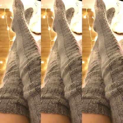 Hailee - Angenehm warme, gestrickte Overknee-Socken für Damen