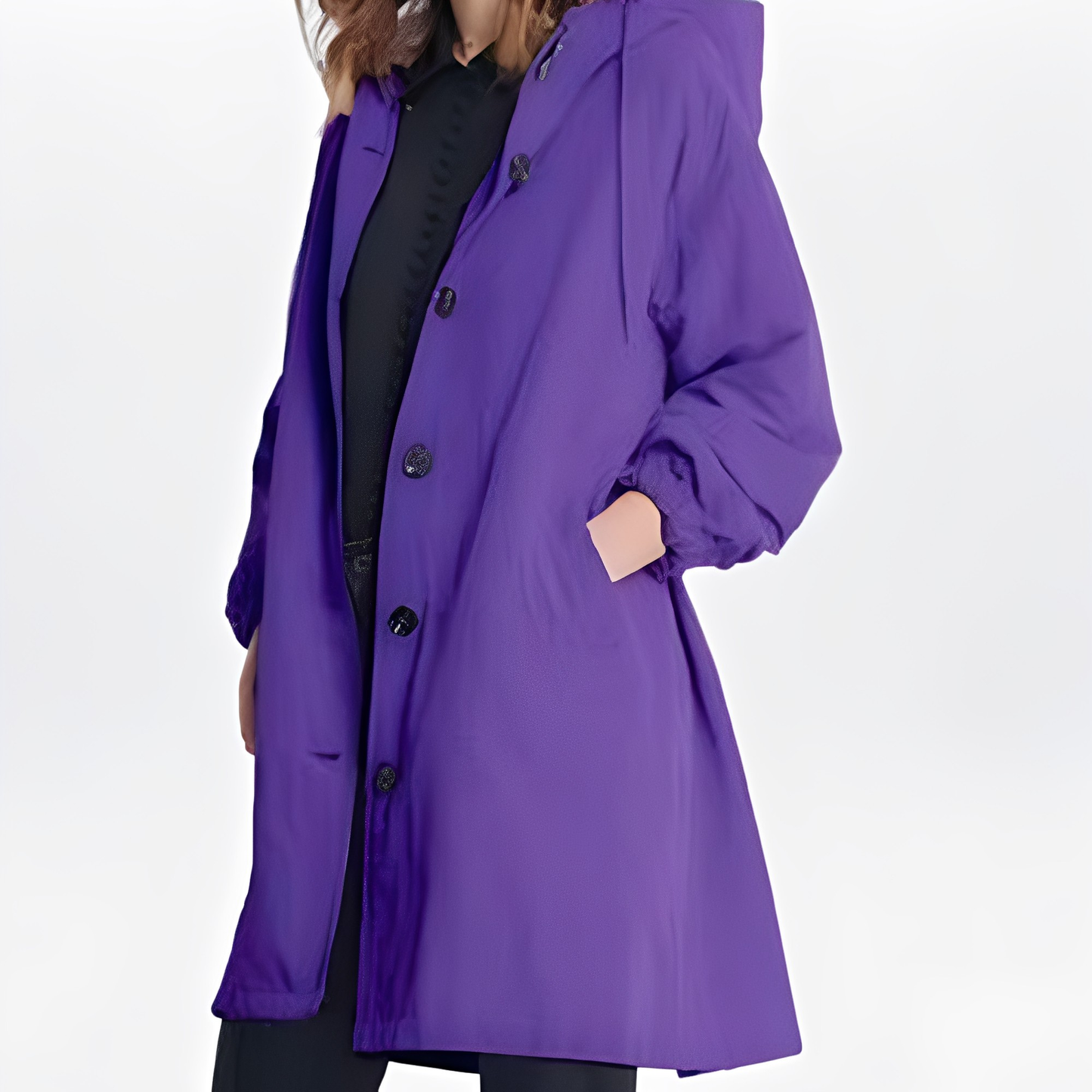 Giselle - Damen-Hoodie-Regenmantel, wasserfest