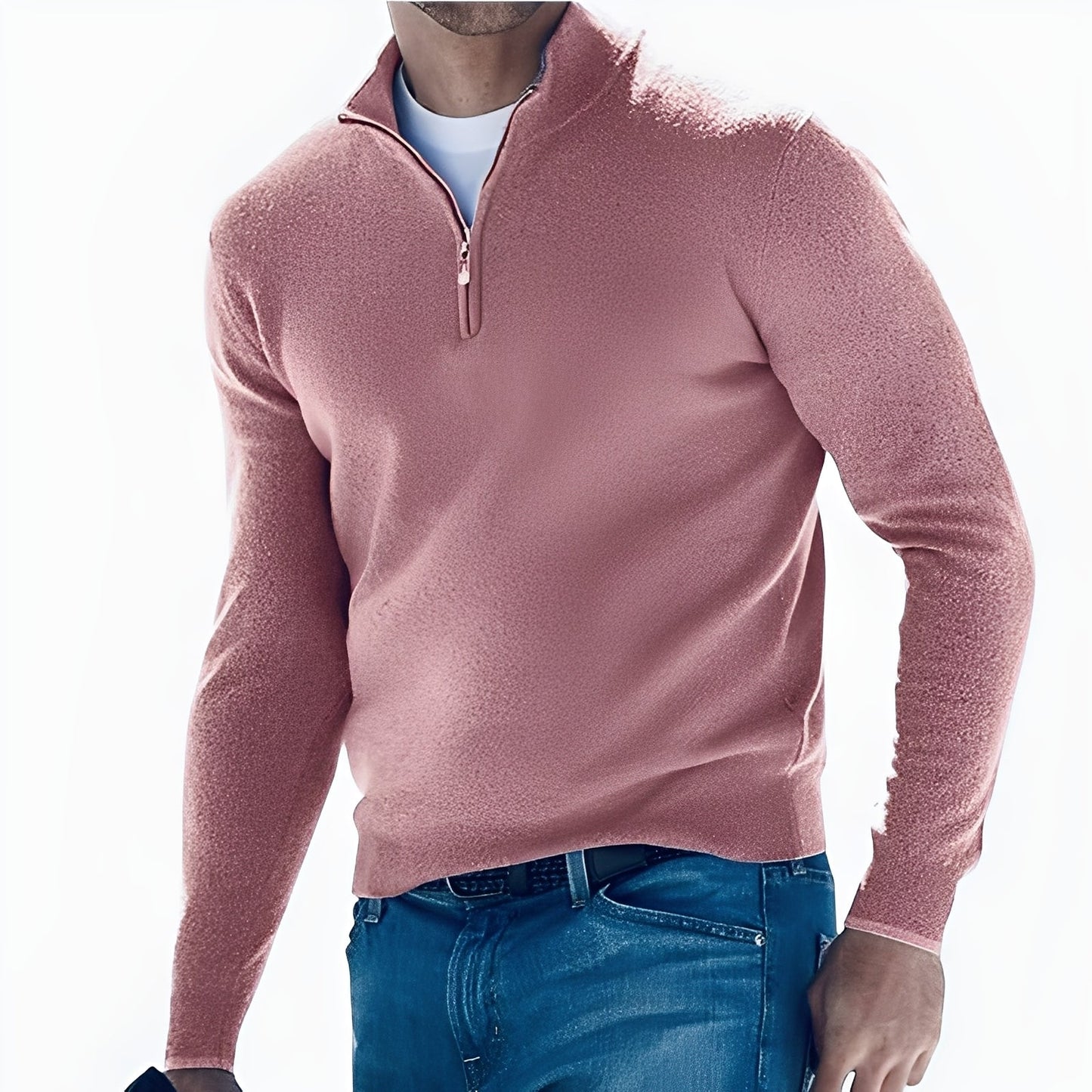 Fredric - Bequemer Herrenpullover mit Reißverschluss