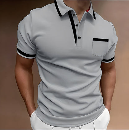Alijah - Stilvolles, schmales Herren-Poloshirt
