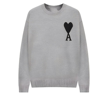 Darden - Einfacher Herrensweater mit Herzdesign