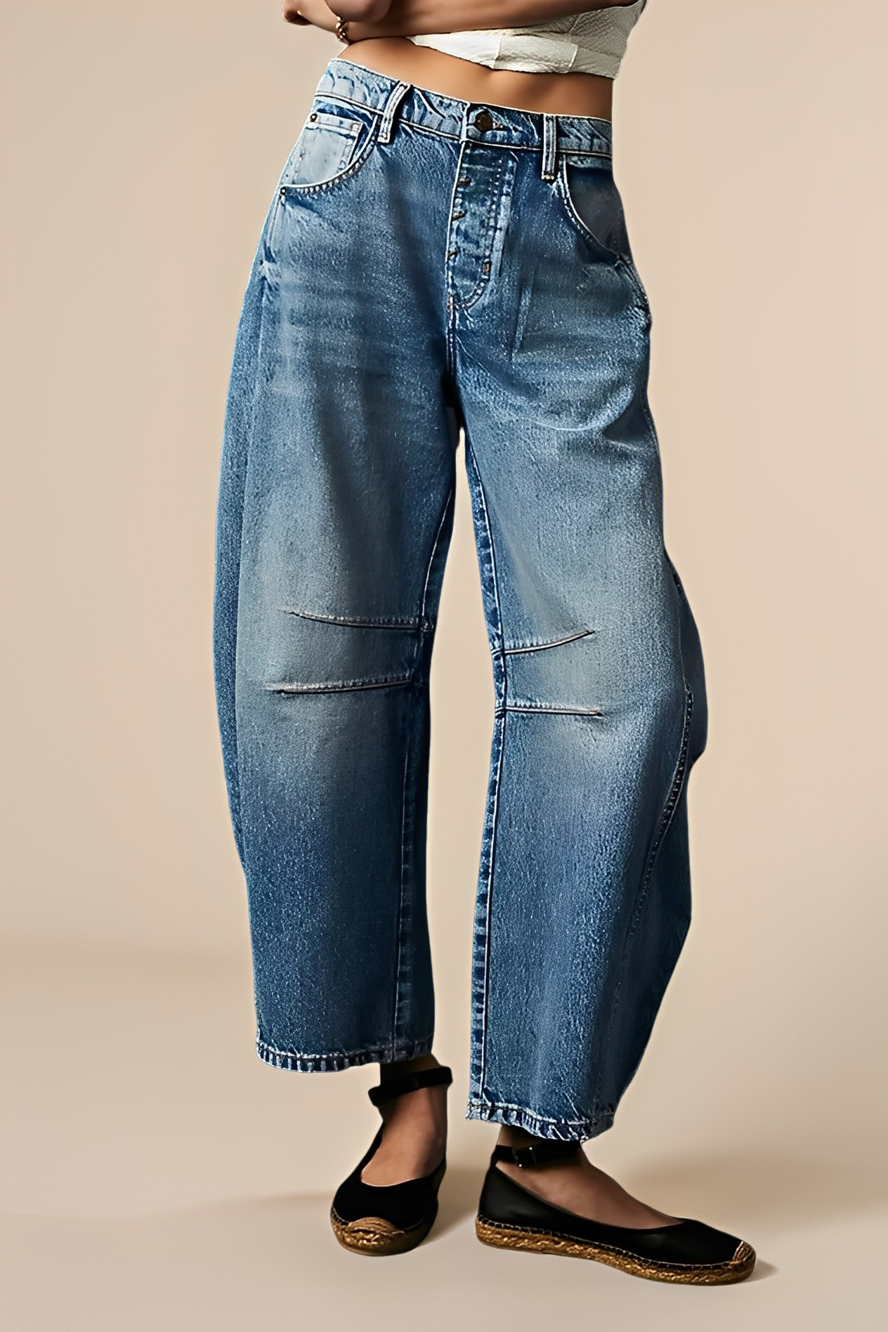 Jocelyn - Leichte Damenjeans mit lockerem Sitz
