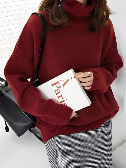 Adrienne - Schicker, lockerer Kaschmir-Rollkragenpullover