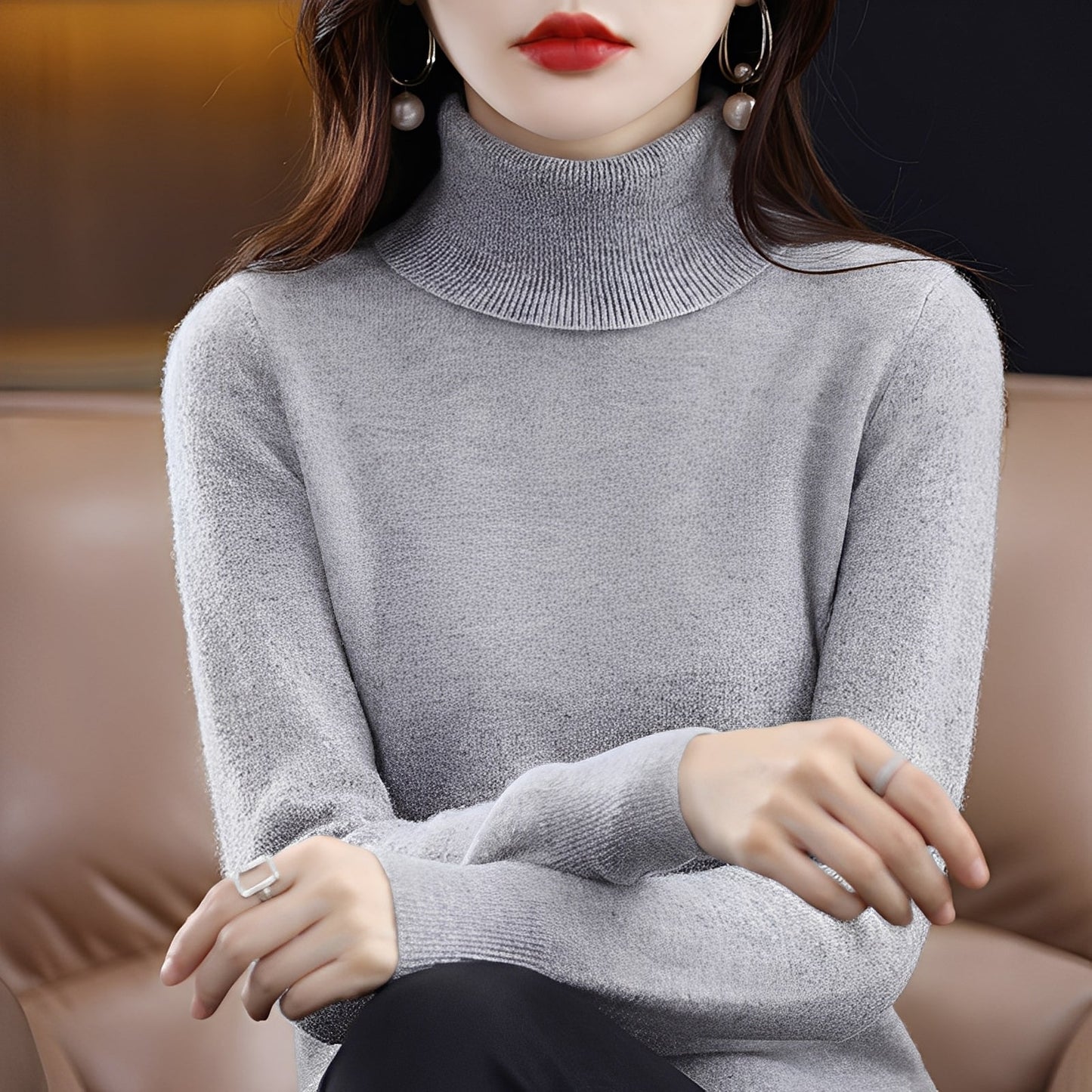 Jocelin - Damen-Rollkragenpullover, leicht