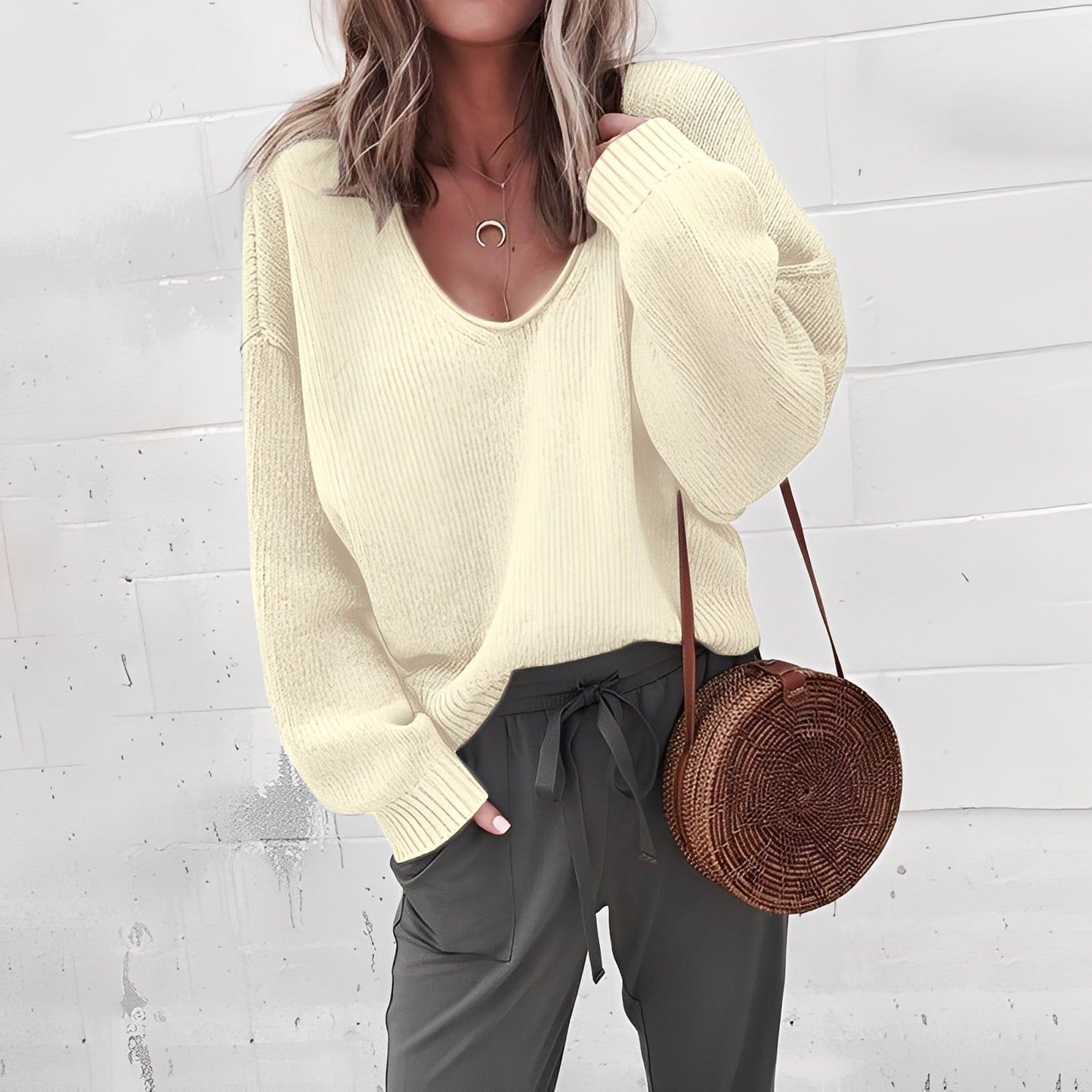 Kaylen - Bequemer, weit geschnittener Damenpullover