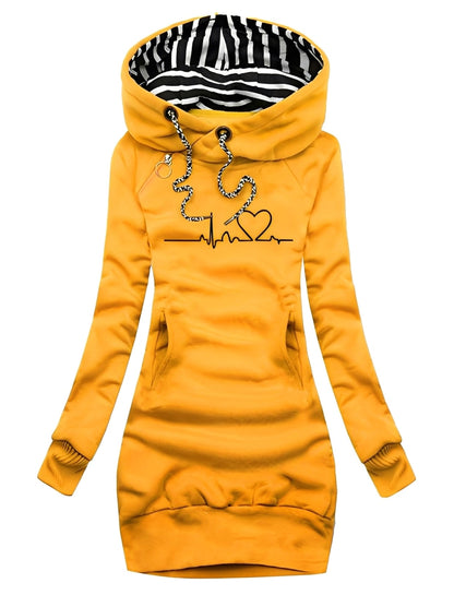 Jaidyn - Stilvolles Kapuzen-Sweaterkleid für Damen