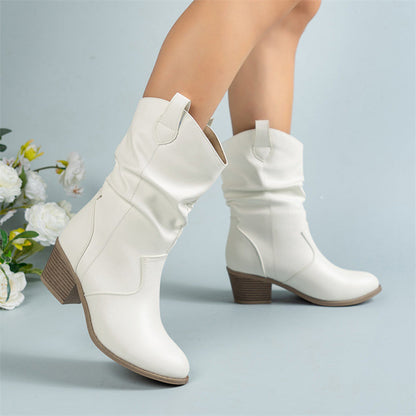 Mirabel - Klassische Damen-Leder-Cowboystiefel