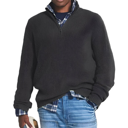 Edward - Zeitgemäßer Kaschmirpullover für Herren mit Zipper