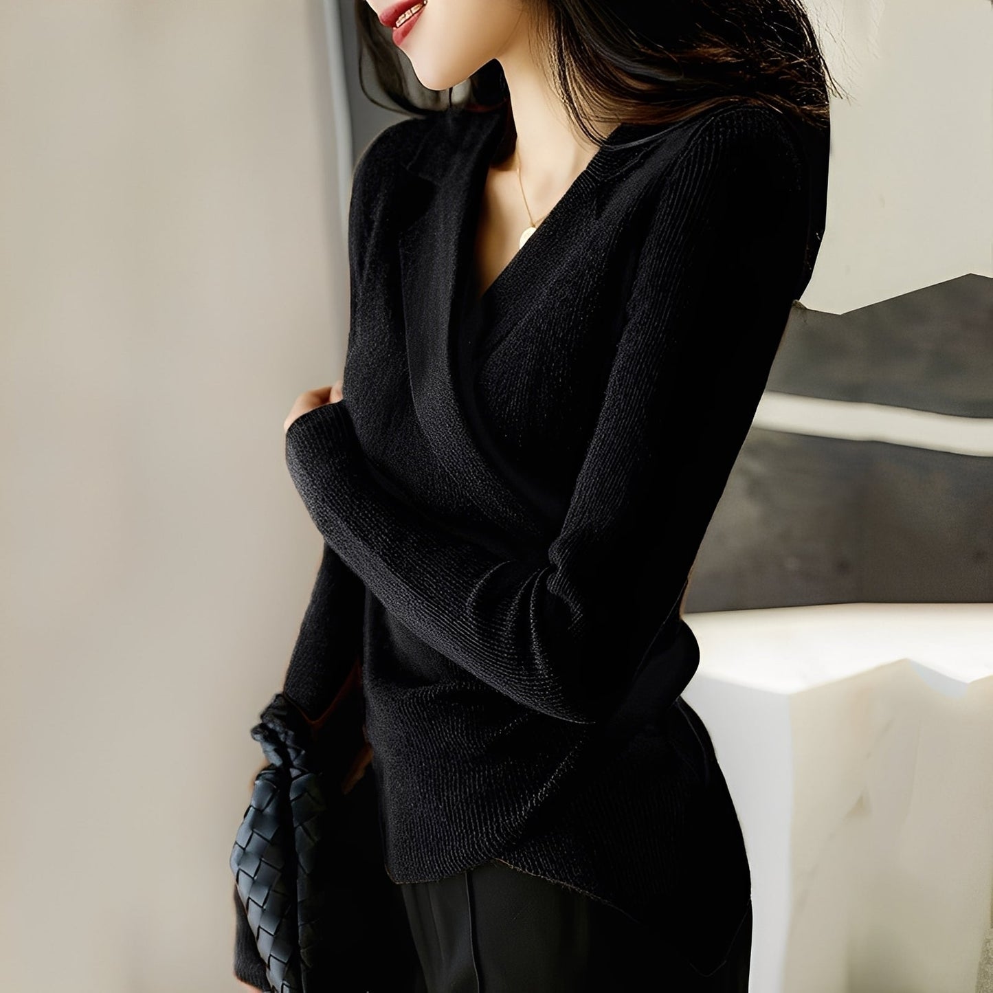 Yara - Eleganter Damenpullover mit langen Ärmeln