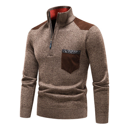 Rayne - Stilvoller Herrenpullover mit Reißverschluss und Tasche