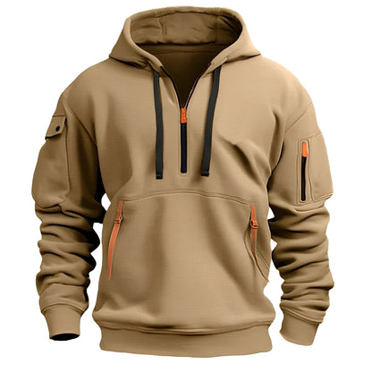 Norton - Eleganter Herren-Hoodie mit halbem Reißverschluss