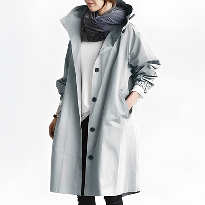 Giselle - Damen-Hoodie-Regenmantel, wasserfest