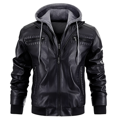 Morley - Klassische Herren-Kapuzenlederjacke