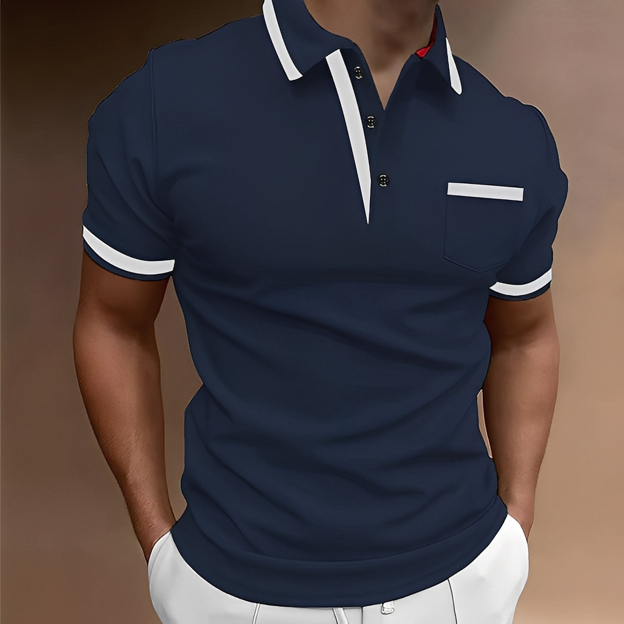 Alijah - Stilvolles, schmales Herren-Poloshirt
