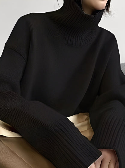 Adrienne - Schicker, lockerer Kaschmir-Rollkragenpullover