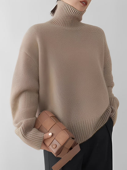 Adrienne - Schicker, lockerer Kaschmir-Rollkragenpullover