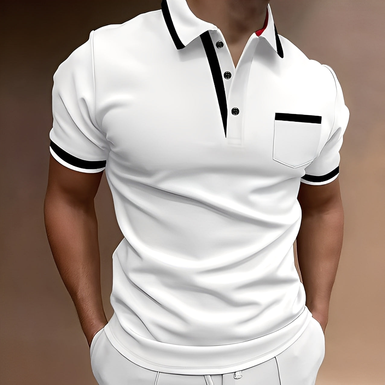 Alijah - Stilvolles, schmales Herren-Poloshirt