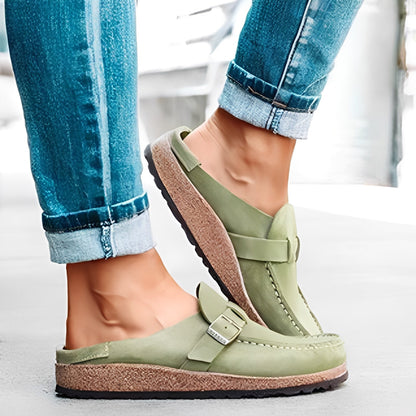 Briana - Damen Slipper-Sandalen mit Bändern und Gemütlichkeit