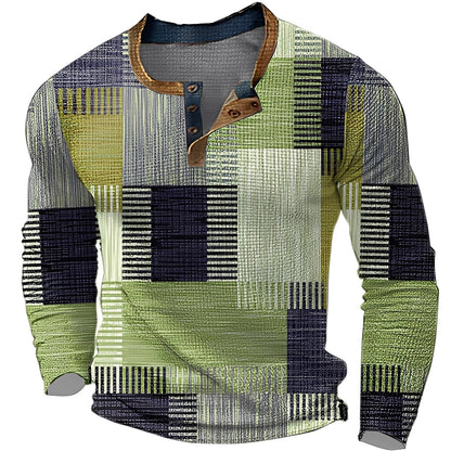 Brennan - Komfortables, bedrucktes Herren-Langarmshirt