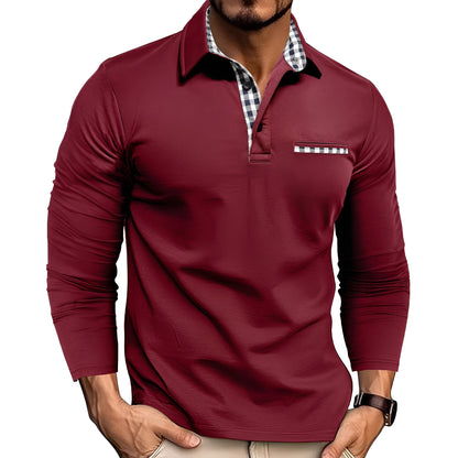 Grover - Stilvolles Langarm-Poloshirt für Herren