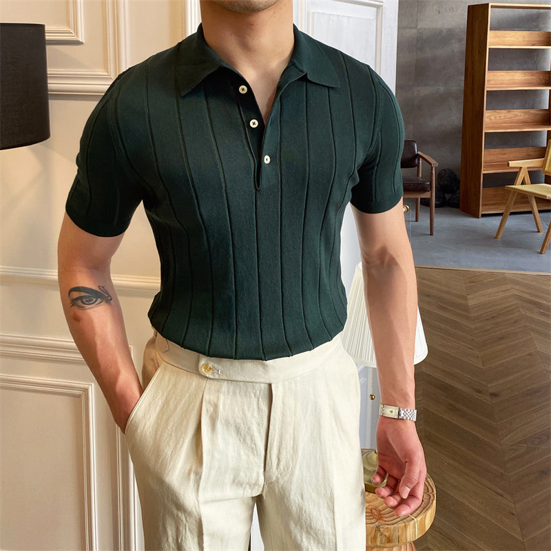 Tyrone - Herren-Poloshirt aus gemütlichem Strick für Komfort
