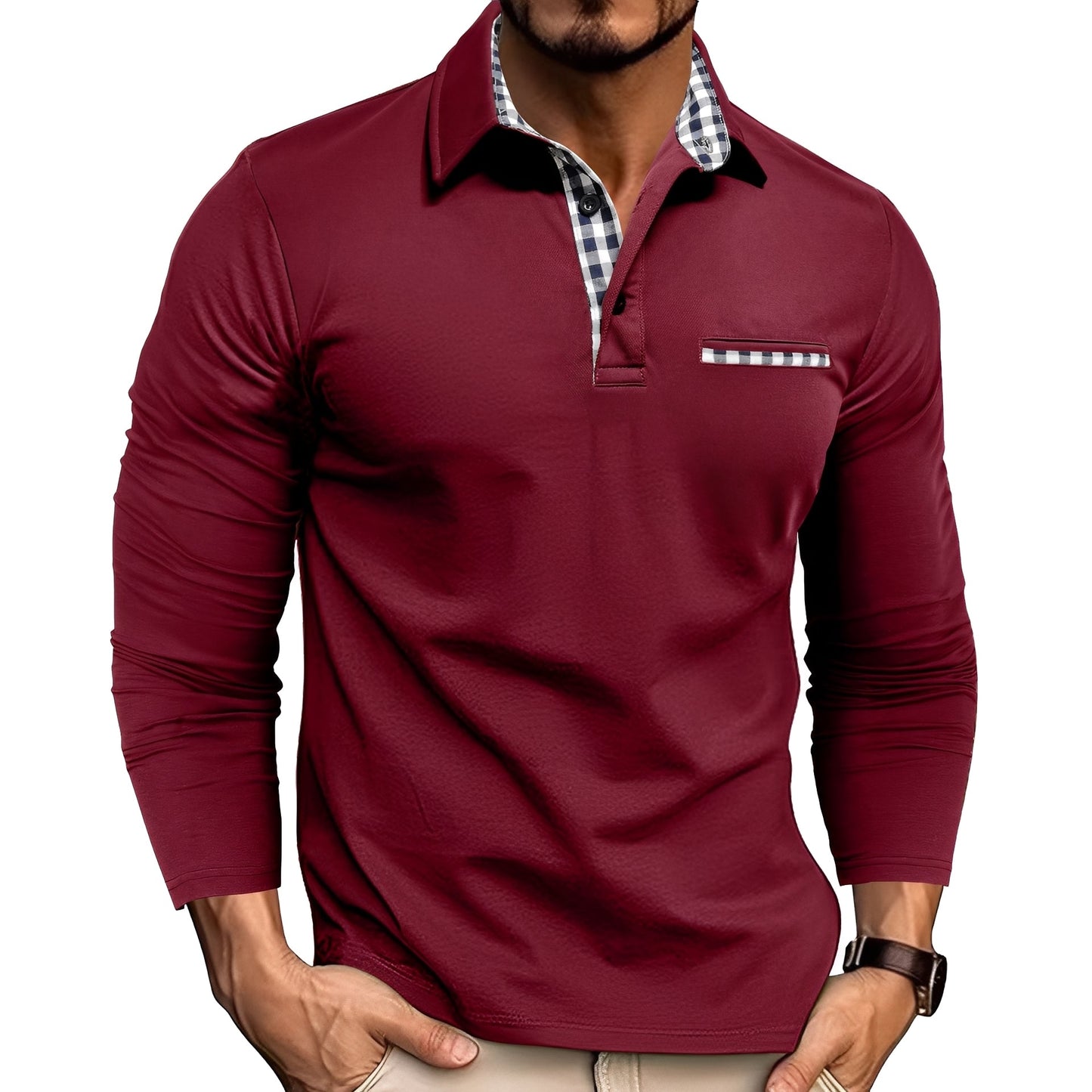 Jerome - Bequemes Herren-Poloshirt mit langen Ärmeln