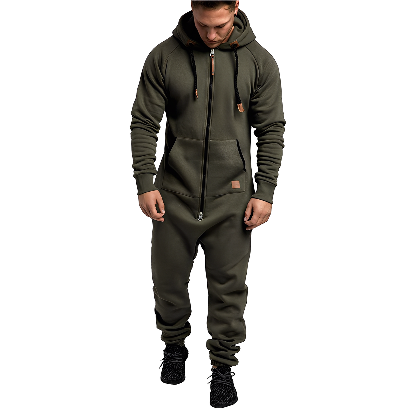 Benson - Gemütlicher Herren-Fleece-Overall mit Kapuze