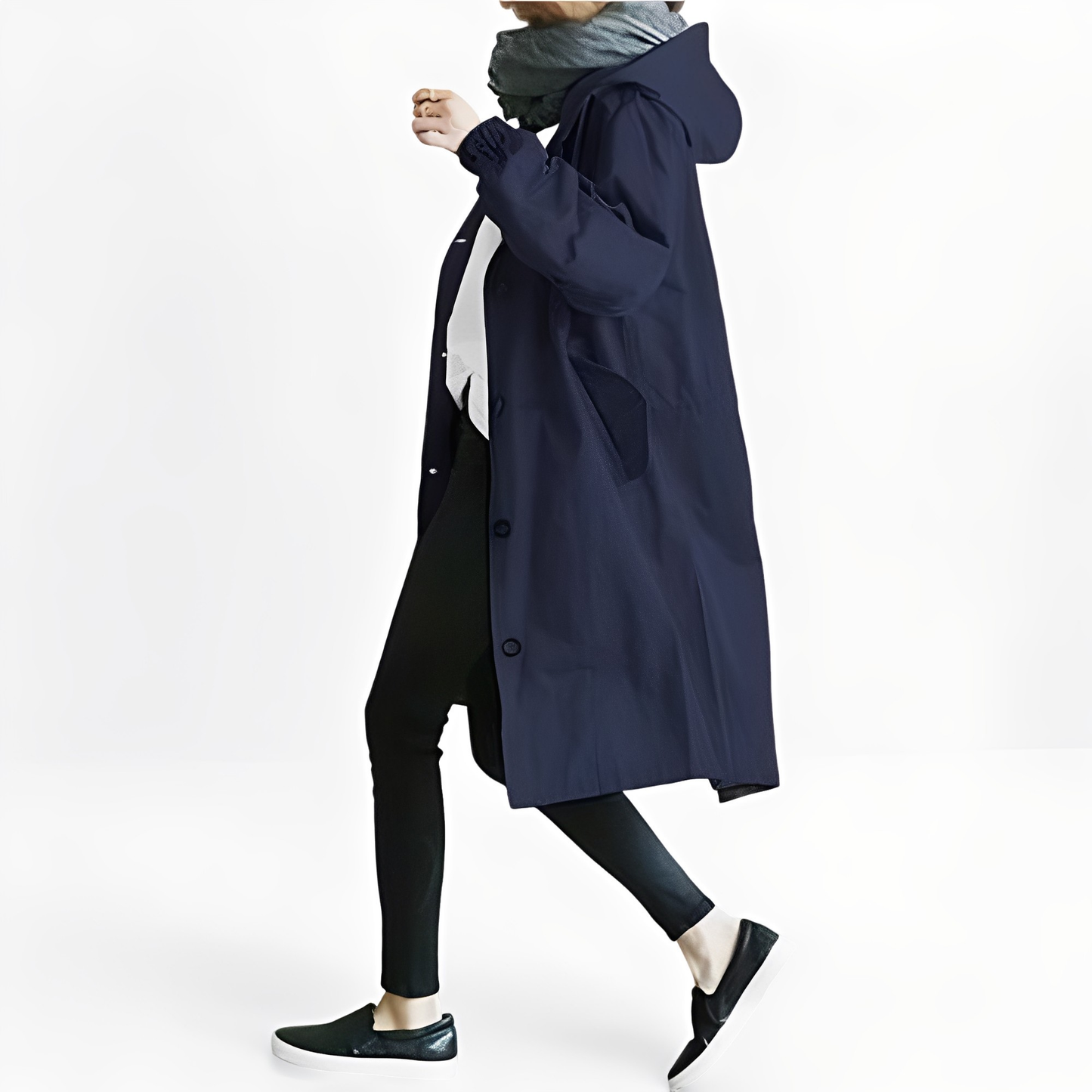 Giselle - Damen-Hoodie-Regenmantel, wasserfest