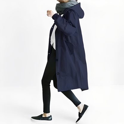 Giselle - Damen-Hoodie-Regenmantel, wasserfest